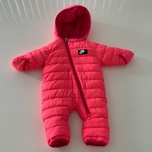 Nike pink baby snow suit. 3-6 months